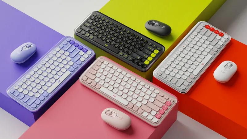 Logitech pop icon combo Беспроводная Клавиатура и мышка/мышь 2