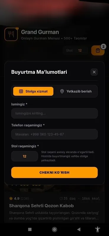 Online menu narxi 8mln 4 Online menu narxi 8mln 4