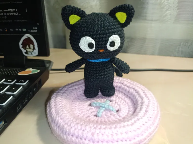 вязанный chococat (чоко кэт) котик 3 вязанный chococat (чоко кэт) котик 3