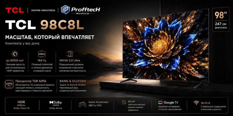 Телевизор TCL C8L Мини лед Mini Led все модели