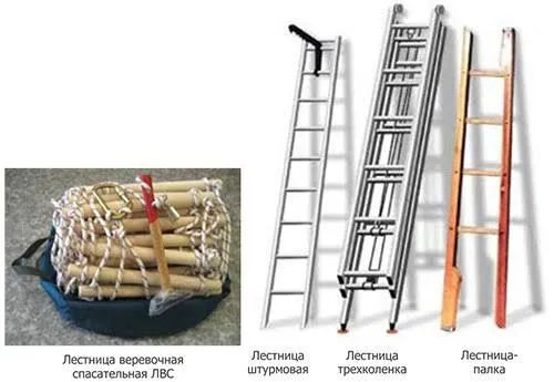 Пожарная лестница Штурмовка трехколенка палка.Оптовые цены.Доставка — фото 1