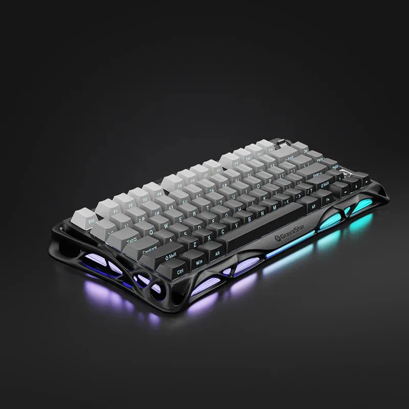 Клавиатура игровая Gravastar Mercury K1 Gradient Black, механическая, Kailh Cherry Pink, RGB, 80 key — фото 5