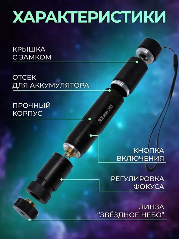 Yashil lazer ko‘rsatkich Laser Pointer 303 1