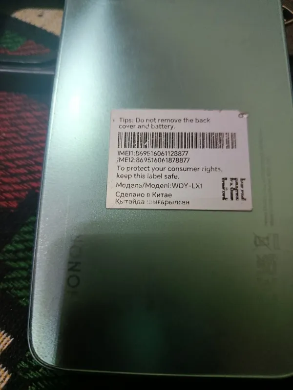 HONOR x6a samarqand paxtachi tumani  karobka yuq