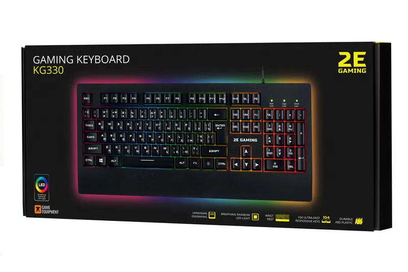 2E GAMING KG330 LED USB o‘yin klaviaturasi 3 2E GAMING KG330 LED USB o‘yin klaviaturasi 3
