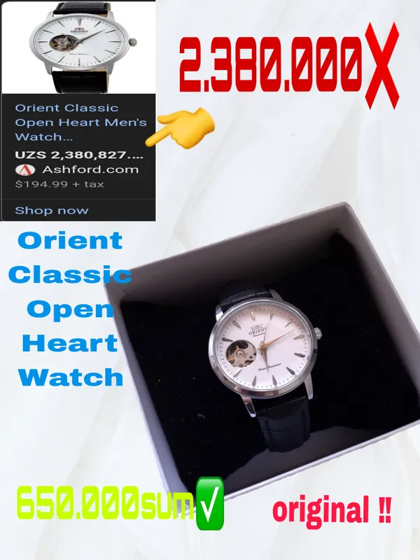 Orient Classic Open Heart Men's Watch(original)
