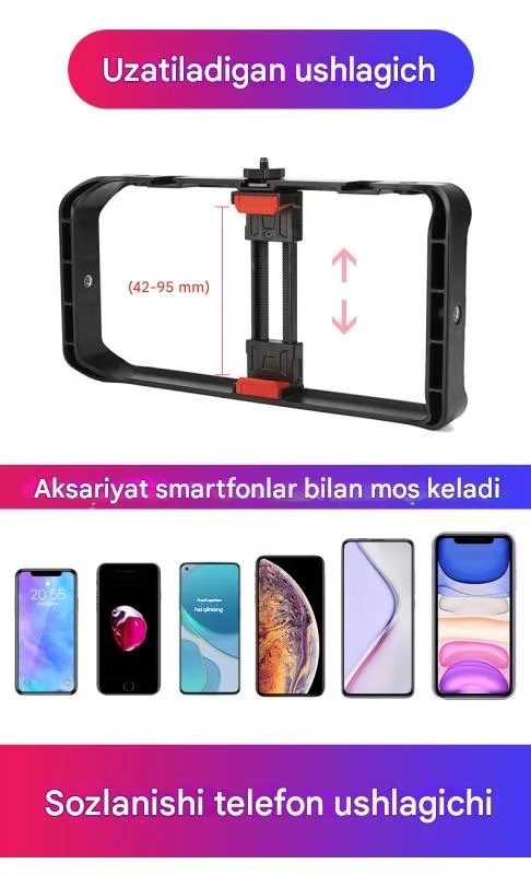 JMARY MT-33 telefon tripod rig – vlog uchun — фото 4