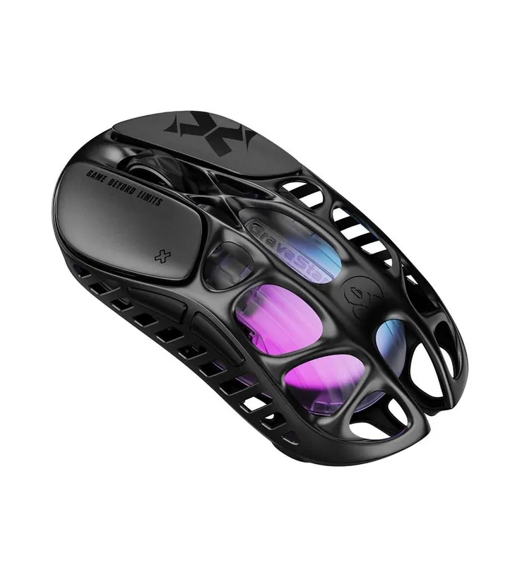 } Мышь GravaStar Mercury X, BT/WL/USB-A, RGB, черный 4 } Мышь GravaStar Mercury X, BT/WL/USB-A, RGB, черный 4