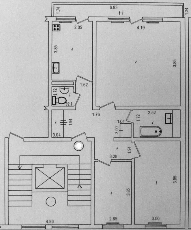 3-комнатная квартира | Шота Руставели