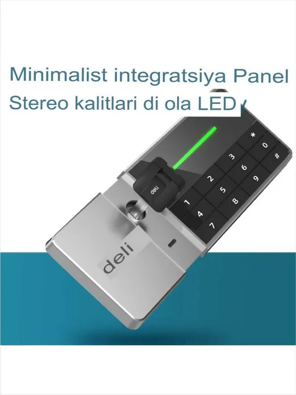 Seyf Deli ET551 450x380x320 elektron qulf + kalit, qora, 22 kg 5 Seyf Deli ET551 450x380x320 elektron qulf + kalit, qora, 22 kg 5