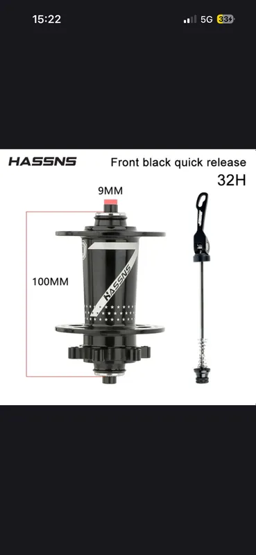 Hassns pro 7 velosiped uchun old vtulka, o‘q 10 mm Hassns pro 7 velosiped uchun old vtulka, o‘q 10 mm