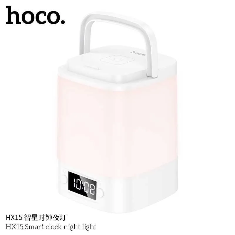Hoco HX15 Smart Ночник с часами и регулировкой света — фото 2