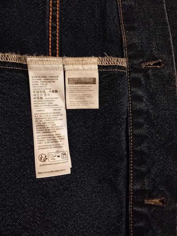 Фирменная джинсовая куртка Levis XL — фото 2