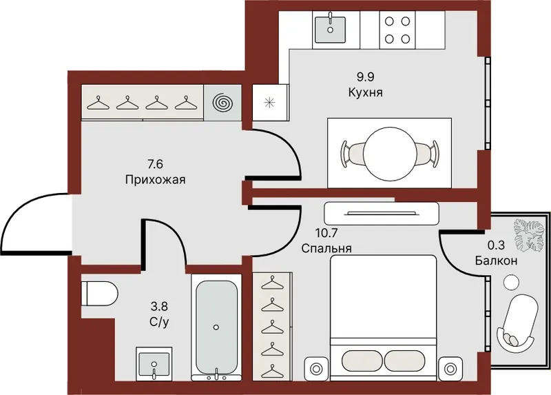 1 xonali kvartira, 33 m2, Mirzo Ulug'bek 2 1 xonali kvartira, 33 m2, Mirzo Ulug'bek 2
