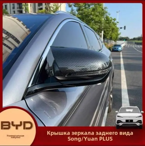 Спортивные накладки на боковые зеркала для BYD Song Plus, Champion,Pro — фото 1