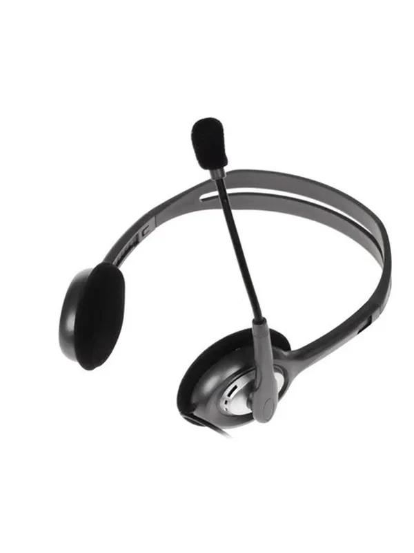 Проводные наушники Logitech H111 (jack 3.5 мм), для колл-центра, 1.8 м, серый — фото 7
