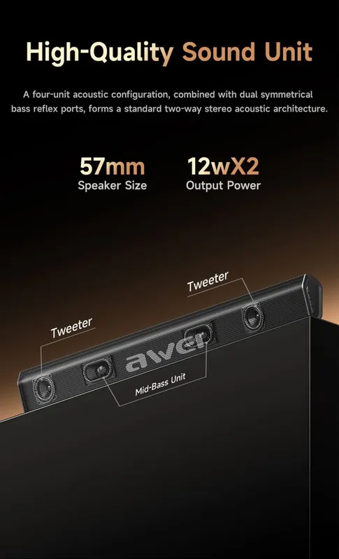 Портативная колонка Awei KA50 24 Вт, Bluetooth 5.4/6.0 саундбар — фото 2 Портативная колонка Awei KA50 24 Вт, Bluetooth 5.4/6.0 саундбар — фото 2