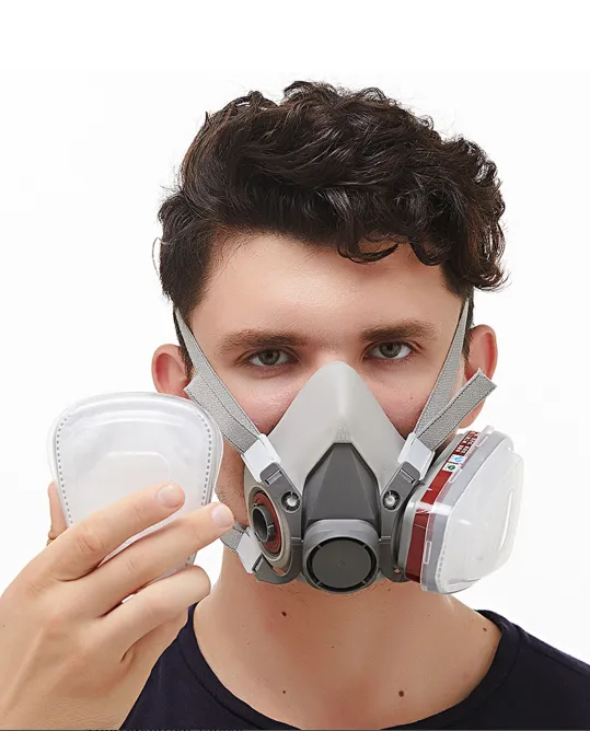 Chang, bo‘yoq va gazdan himoya qiluvchi 6200 respirator niqob 7