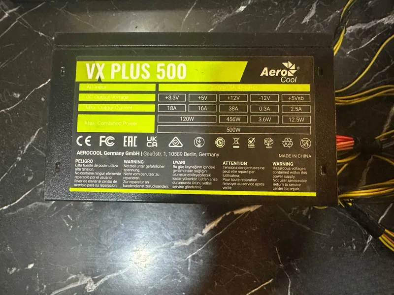 Блоки питания AeroCool VX PLUS 500W 1 Блоки питания AeroCool VX PLUS 500W 1
