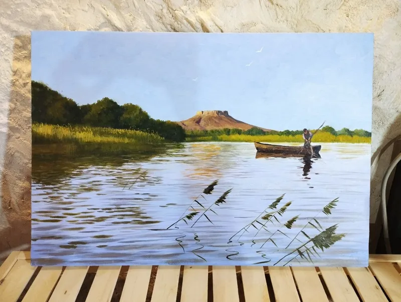 Картина "Амударья". Холст, масло.