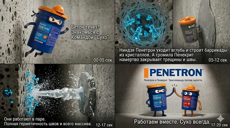 Остановка активных течей гидроизоляция перекрытий стен подвала полов 4