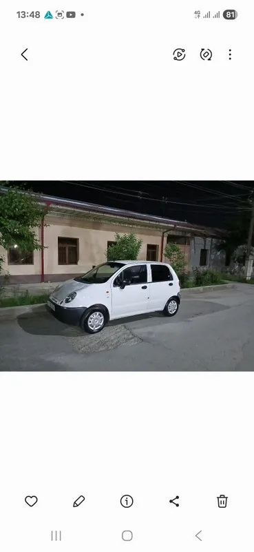 Сдаётся Матиз в аренду за день 80 000 сум !!!