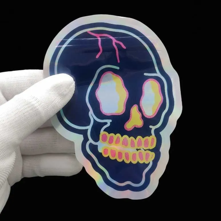 Zip Lock Пакет Голографический Skull. — фото 2