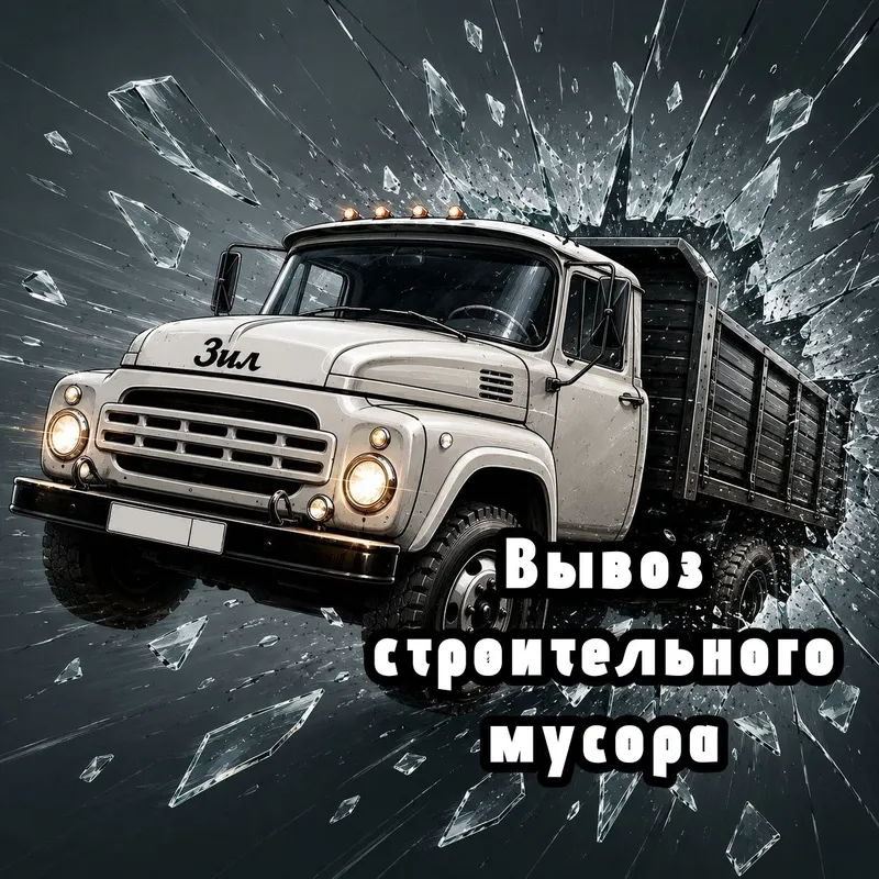 Вывоз мусора. Ташкент. Строительный мусор. ЗИЛ 1