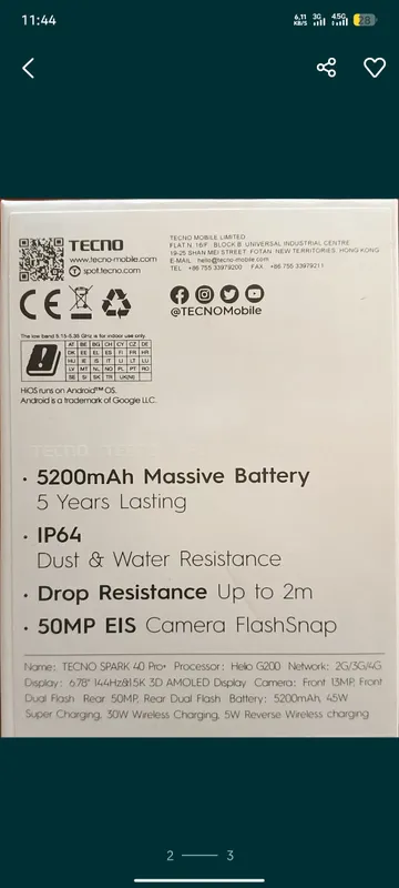Tecno Spark 40 Pro plus 2