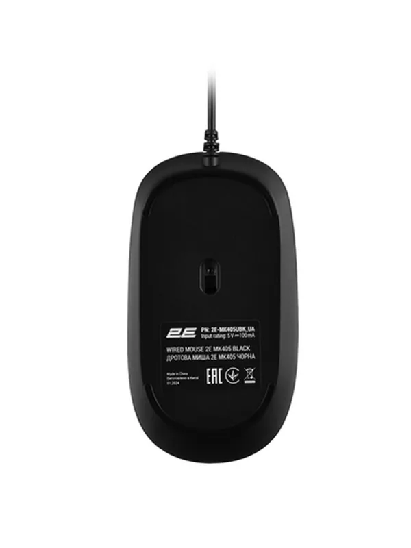 Комплект проводная клавиатура и мышка 2E MK405, USB-A, EN/RU, чёрный — фото 7
