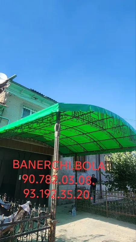 Baner tent ustanovka 1 Baner tent ustanovka 1