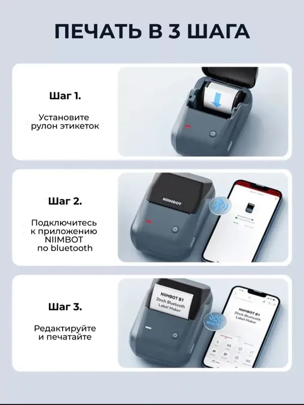 Мини принтер Niimbot B1 — фото 2