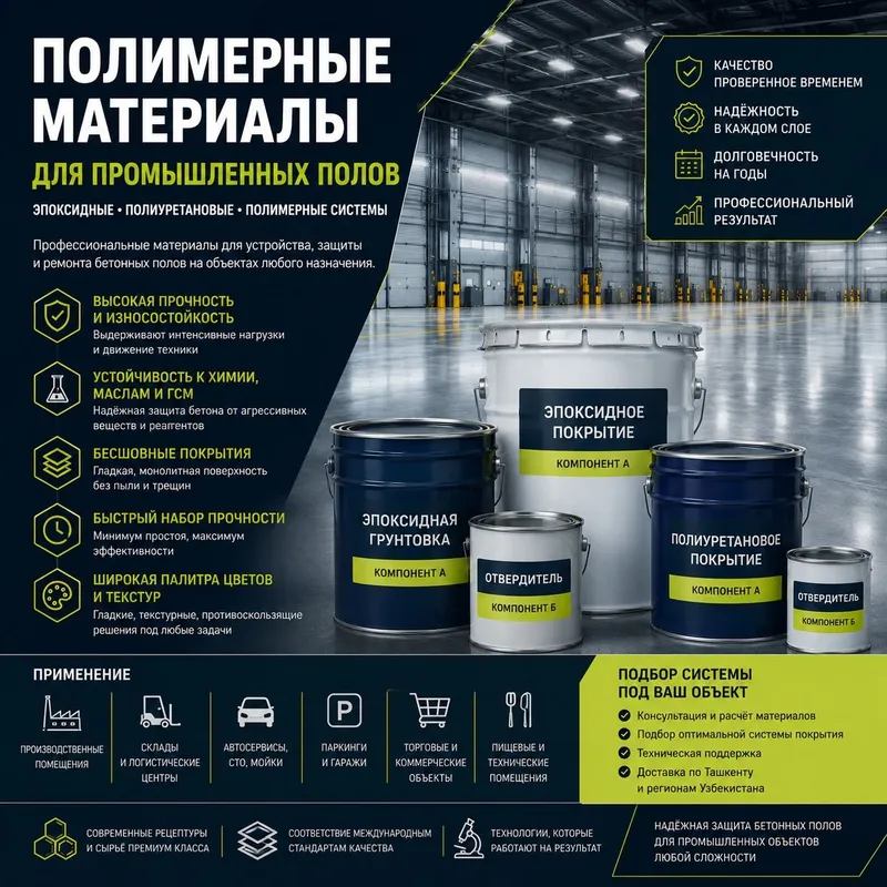 Полимерные полы для промышленных объектов, Эпоксидные и PU 2 Полимерные полы для промышленных объектов, Эпоксидные и PU 2