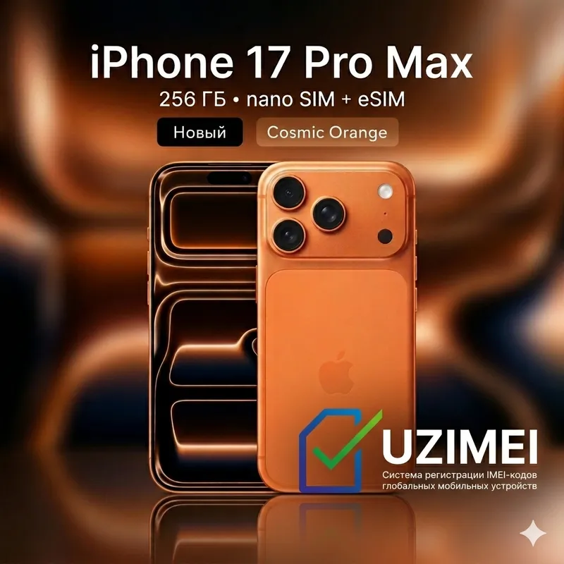 Apple Iphone 17 PROMAX Orange sim+Esim 1 Apple Iphone 17 PROMAX Orange sim+Esim 1