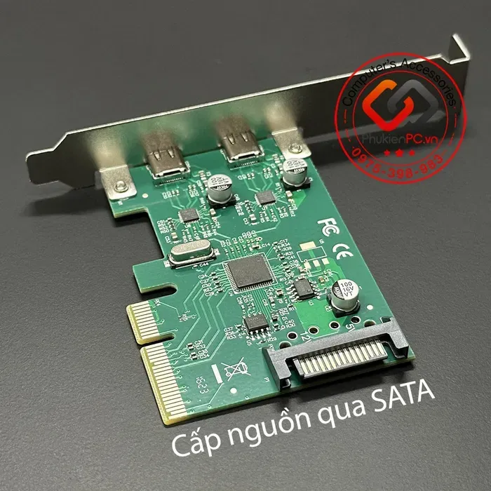 PCi-e Type-C 2-port 10Gbps USB 3.2 Плата 3