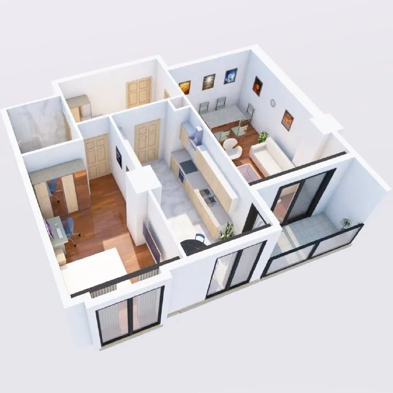 2 xonali kvartira, 65 m2, Mirzo Ulug'bek 2 2 xonali kvartira, 65 m2, Mirzo Ulug'bek 2