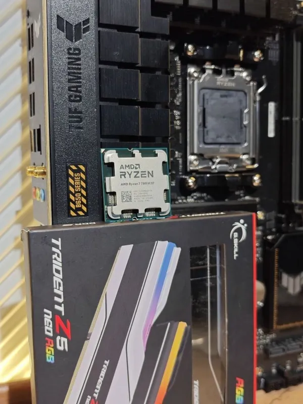 Комплект DDR5 32 G skill Ryzen 7 7800x3d Asus Tuf gaming — фото 1