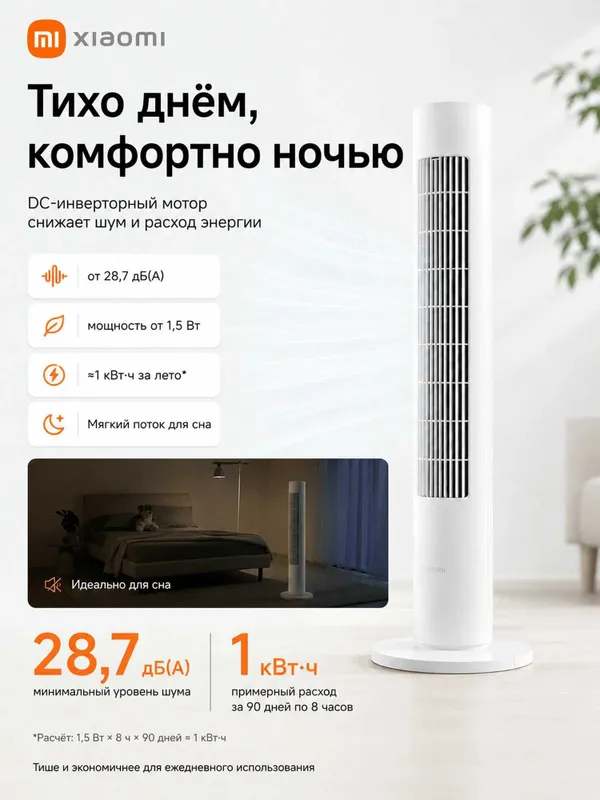 Вентилятор Xiaomi Smart Tower Fan 2 EU — фото 3