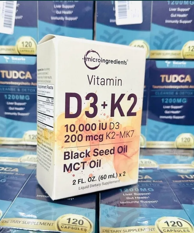витамин D3 K2 5000IU 10000IU, д3 к2, капли Carlson 1