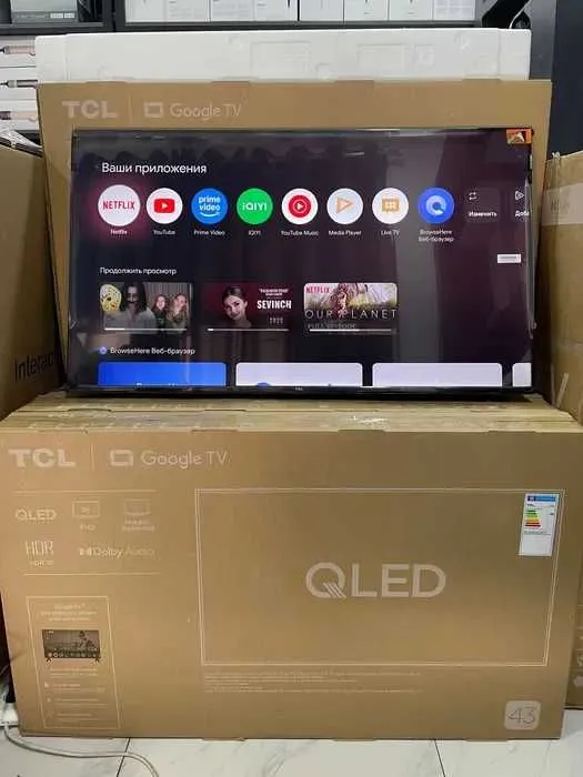 Телевизор TCL 43 QLED 4K Smart Google TV бонус кранштейн + доставка