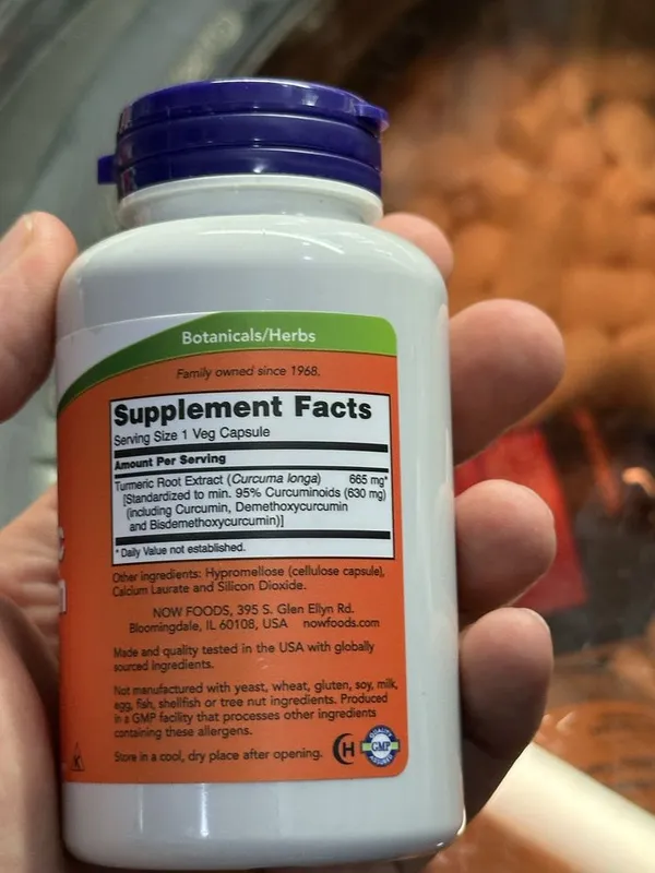 Now Turmeric Curcumin 60 kapsula 6 Now Turmeric Curcumin 60 kapsula 6