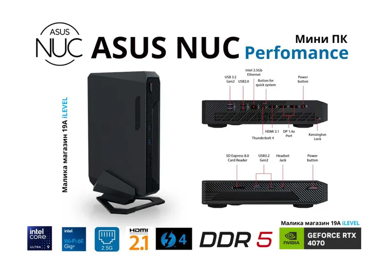 Mini Pc Asus Nuc Pro 14 Perfomance Core Ultra 9 185H 32GB/1Tb RTX4070