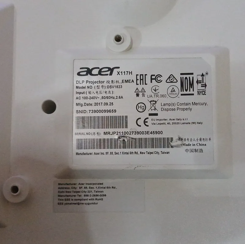 Проектор Acer X117H. 6 Проектор Acer X117H. 6