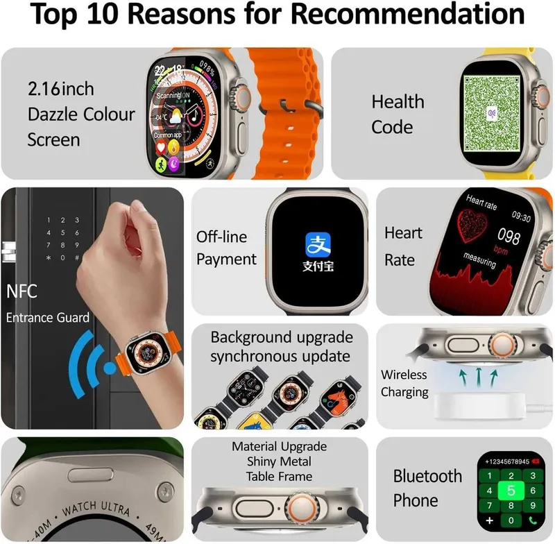 Aksiya! Smart Watch X9 ULTRA aqlli soatlari, qora rang 3 Aksiya! Smart Watch X9 ULTRA aqlli soatlari, qora rang 3