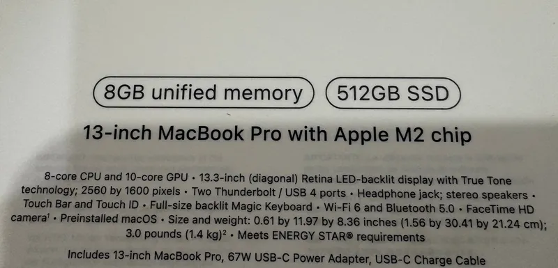MacBook Pro M2 13.3 512gb ideal — фото 1 MacBook Pro M2 13.3 512gb ideal — фото 1