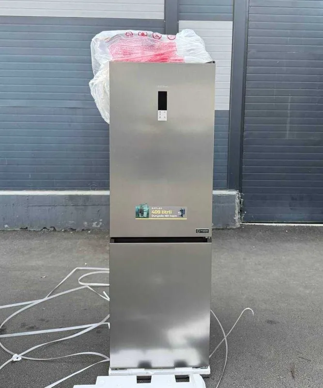 Холодильник Ziffler RFBF400SV Dark No Frost Inverter 409L Silver