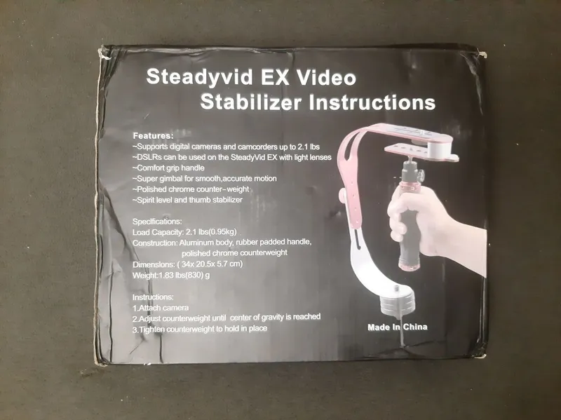 Гимбал SteadyVid EX ручной стабилизатор для телефона, камеры 1 Гимбал SteadyVid EX ручной стабилизатор для телефона, камеры 1