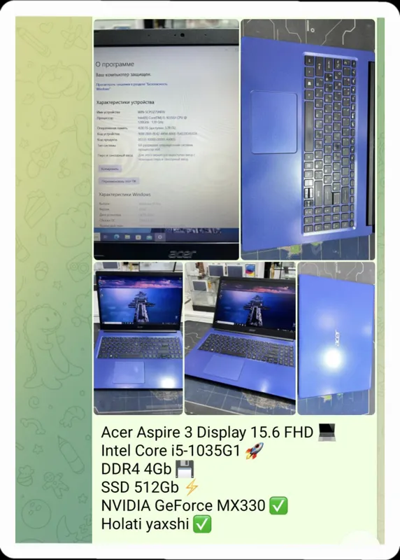 Acer Aspire 3 Noutbuk sotiladi Acer Aspire 3 Noutbuk sotiladi