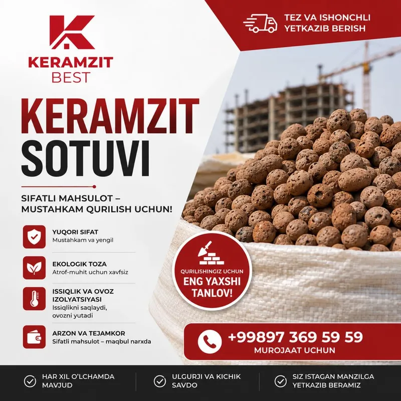Keramzit Toshkent shahar surushtirib oling dillerlarga ishonmang 1 Keramzit Toshkent shahar surushtirib oling dillerlarga ishonmang 1