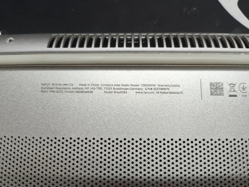 Ноутбук HP Pavilion 15-bc203nt, i7 7700hq, gtx1050, DDR4 8g, ssd 256 — фото 2